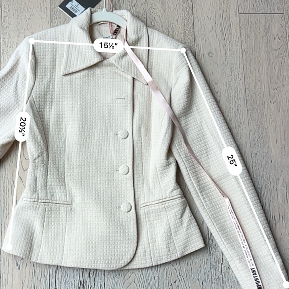 NWT House of CB Misha and Lena Cream Boucle Button Blazer and Pencil Skirt - Picture 11 of 16